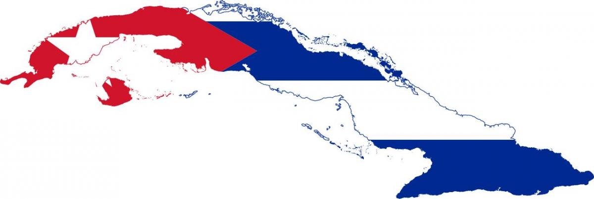 Mapa flagi Kuby
