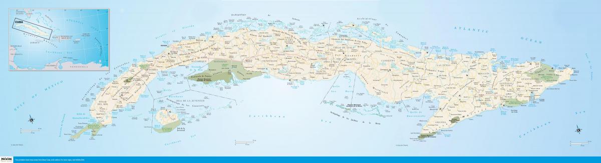 Mapa kraju Kuba