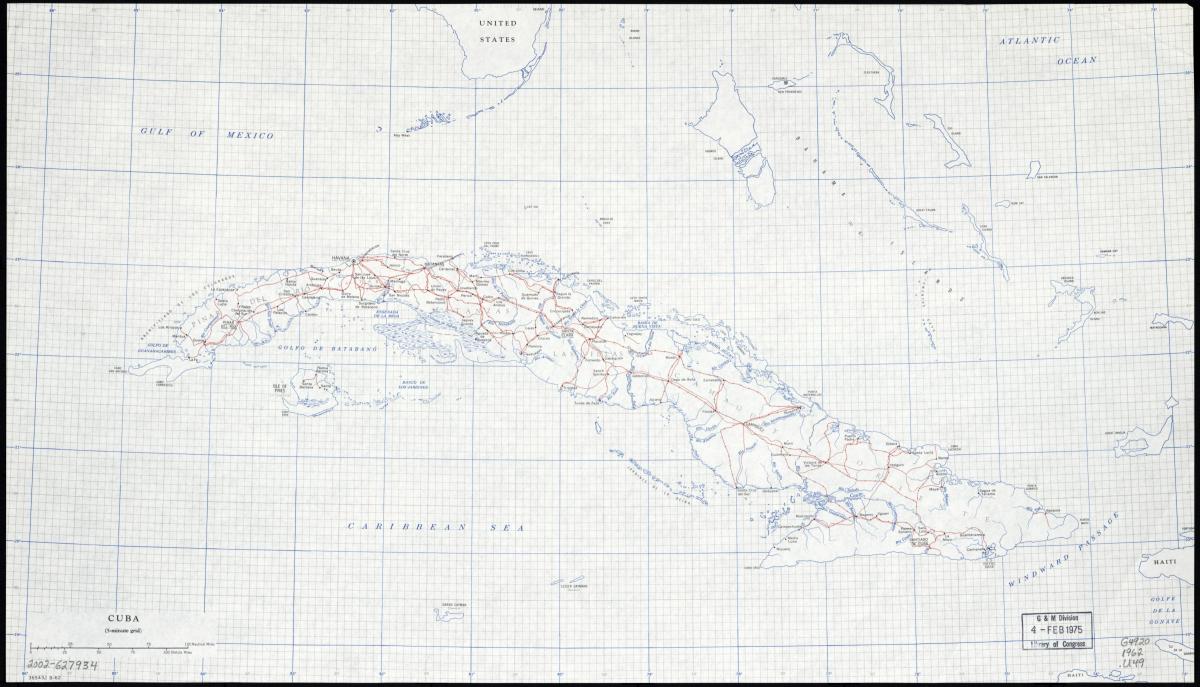 Mapa rzek na Kubie