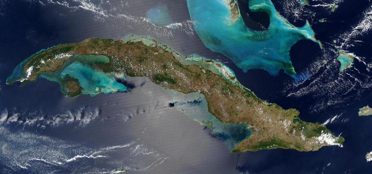 Kuba mapa widoku nieba