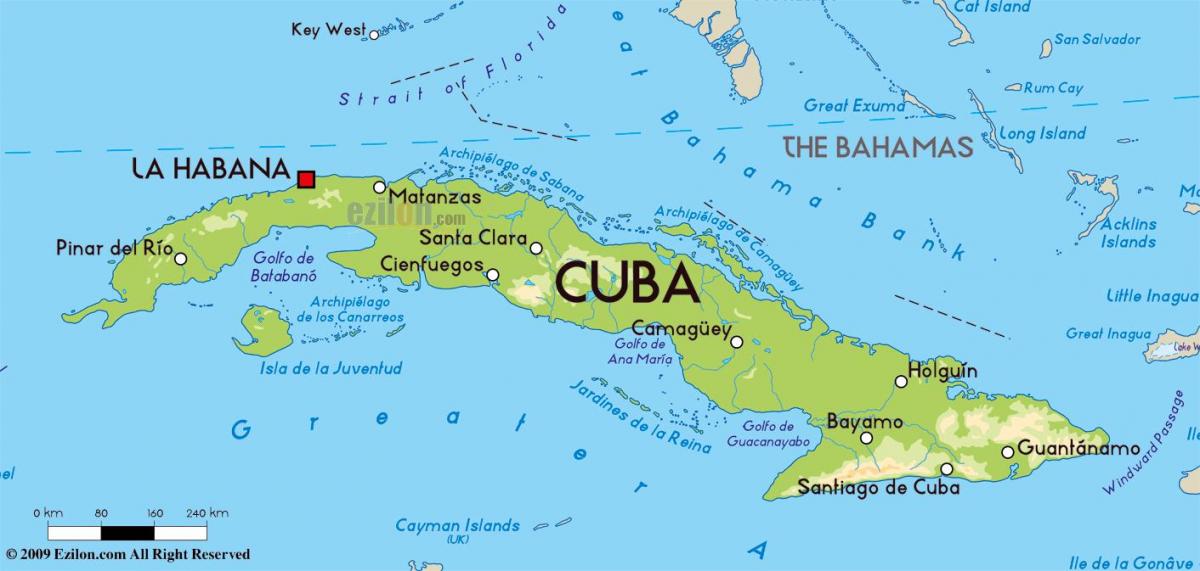 Mapa stolicy Kuby